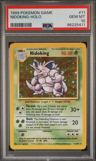 PSA 10 Nidoking (Base Set, 1999)