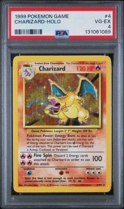 PSA 4 Charizard (Base Set, 1999)
